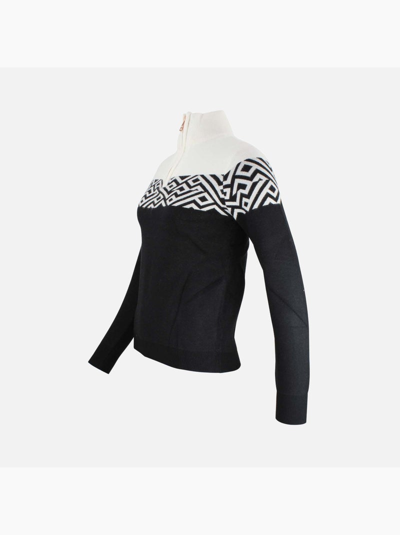 Pull   AKAR - PEAK MOUNTAIN Noir Ecru - Kiabi