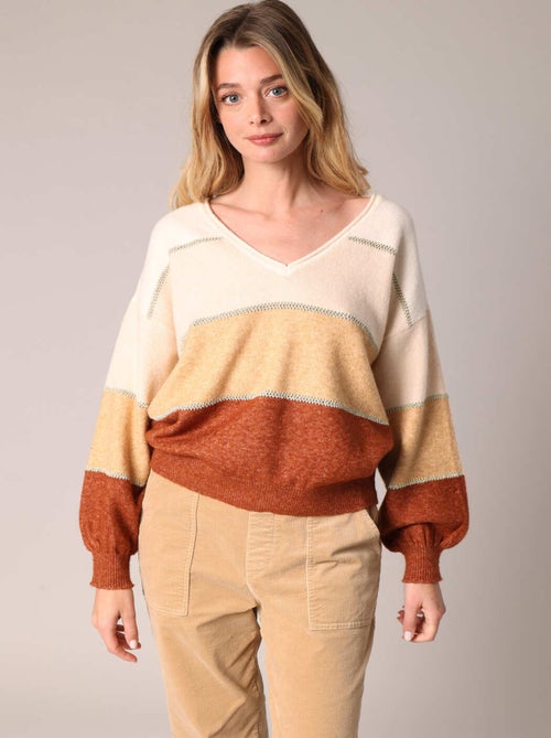 Pull ample à rayures
 'Deeluxe' - Kiabi