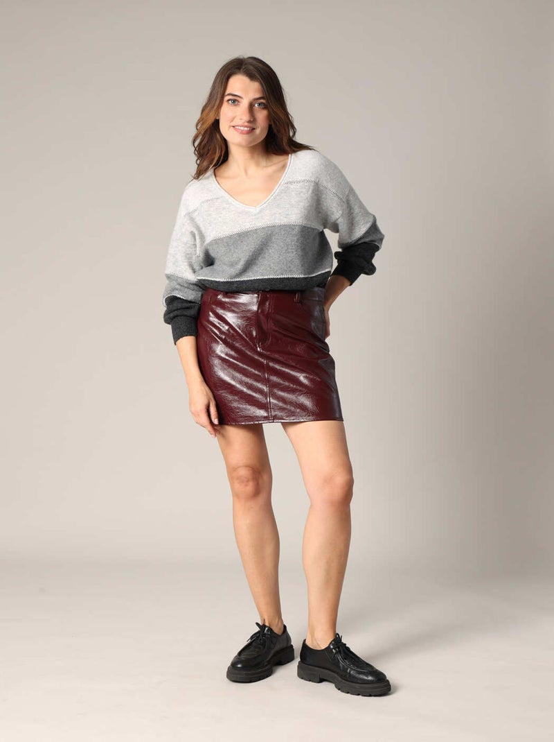 Pull ample à rayures 'Deeluxe' Gris - Kiabi