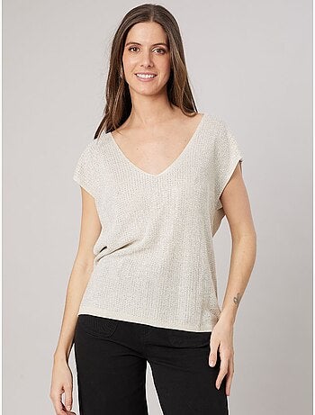 Pull ample femme en maille brillante 'deeluxe'