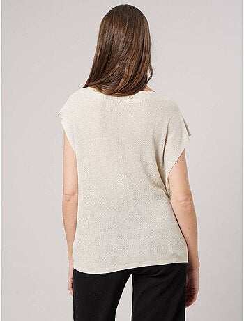 Pull ample femme en maille brillante 'deeluxe'