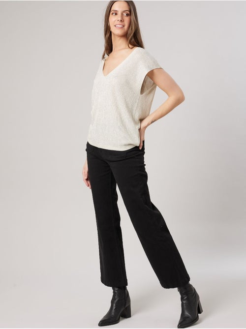 Pull ample femme en maille brillante 'deeluxe' - Kiabi Pull ample femme en maille brillante 'deeluxe' - Kiabi