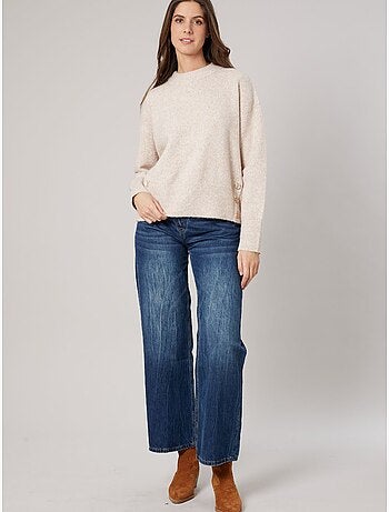 Pull ample femme en maille douce 'deeluxe'
