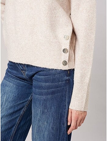 Pull ample femme en maille douce 'deeluxe'