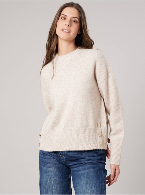 Pull ample femme en maille douce 'deeluxe' - Kiabi