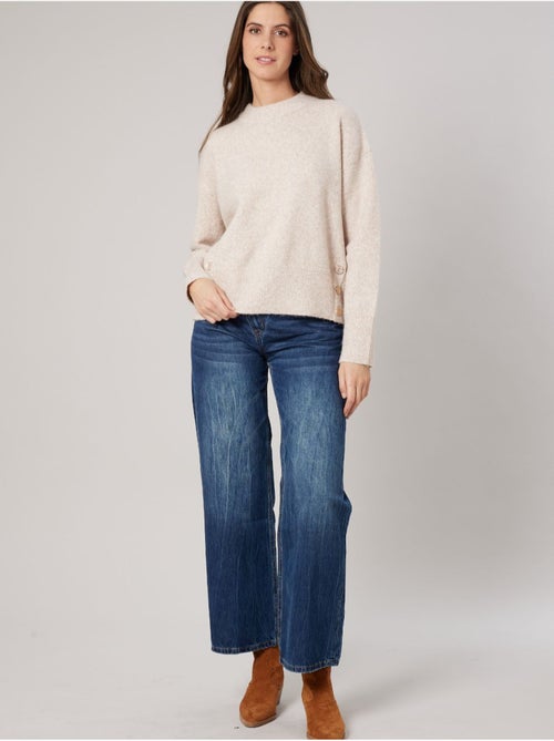 Pull ample femme en maille douce 'deeluxe' - Kiabi