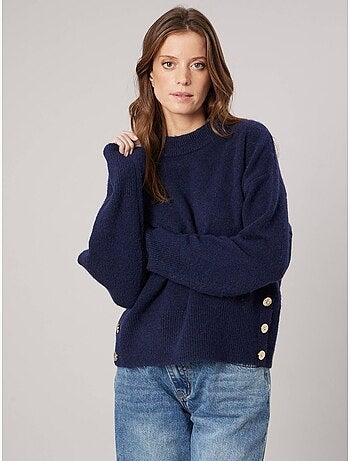 Pull ample femme en maille douce 'deeluxe'