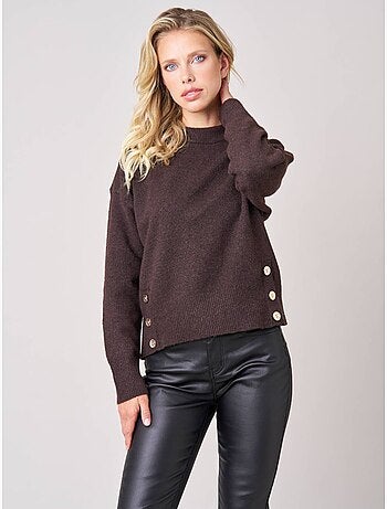 Pull ample femme en maille douce 'deeluxe'