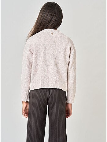 Pull ample fille en maille douce 'deeluxe'