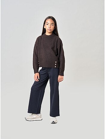 Pull ample fille en maille douce 'deeluxe'
