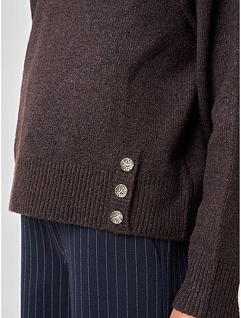 Pull ample fille en maille douce 'deeluxe'