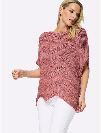 Pull Ample Superbe Motif Tricoté - Taille Standard - Helline
