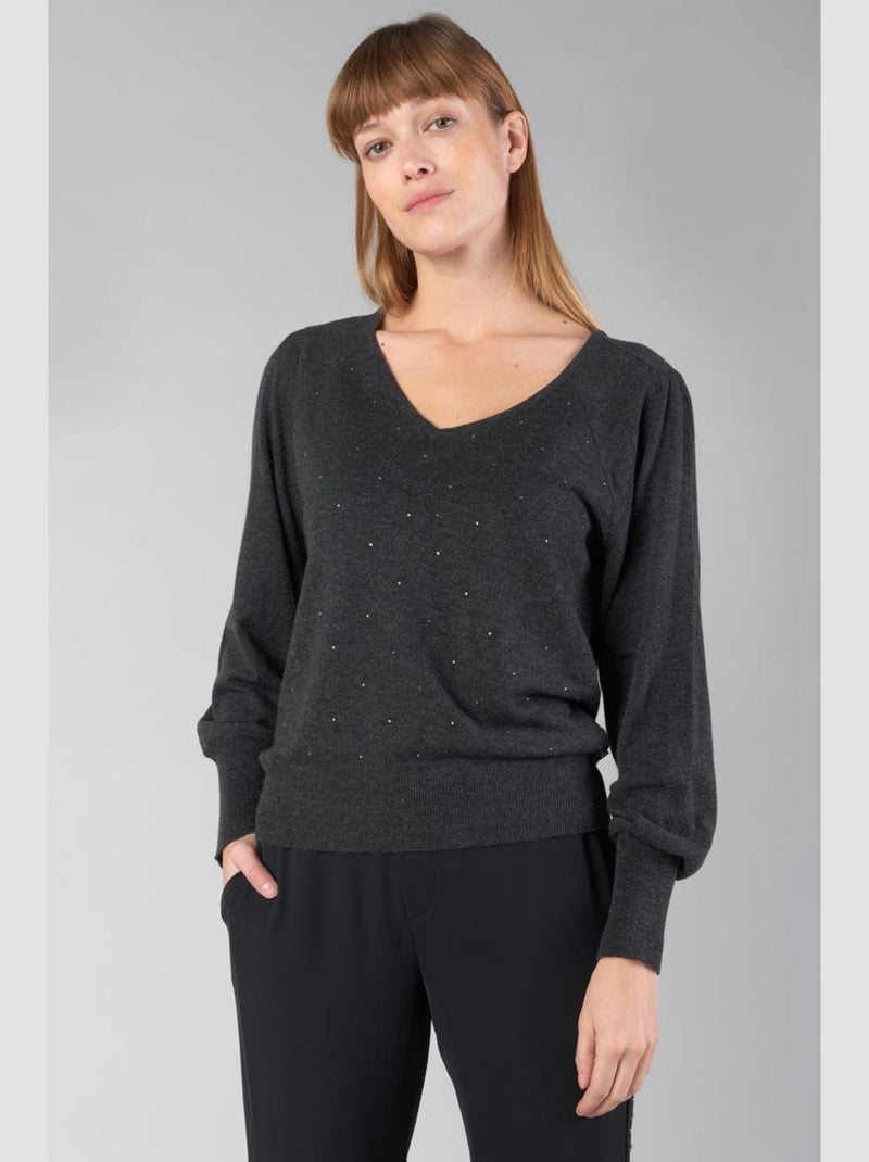 Pull ANYA 'Le Temps Des Cerises' Gris - Kiabi