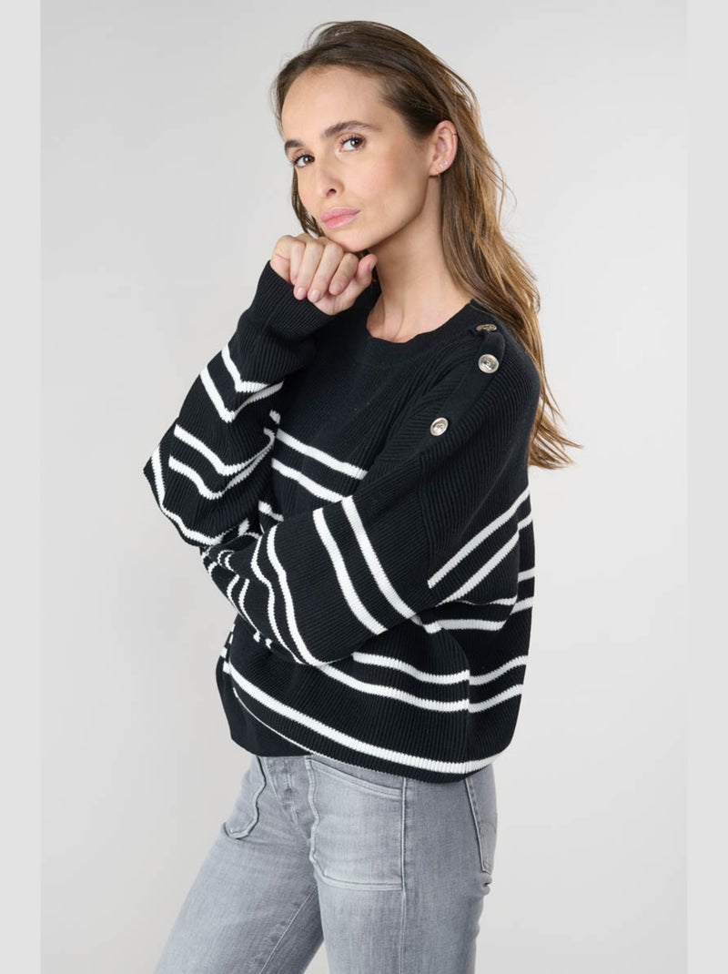 Pull APOCY 'Le Temps Des Cerises' Noir - Kiabi