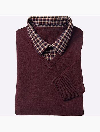 Pull aspect 2 en 1 - taille standard - moda vilona
