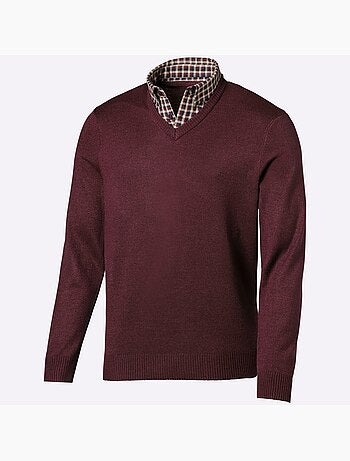 Pull aspect 2 en 1 - taille standard - moda vilona