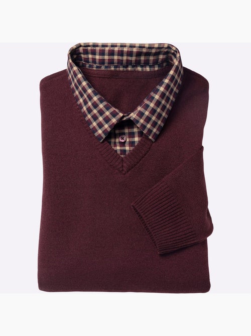 Pull aspect 2 en 1 - taille standard - moda vilona - Kiabi Pull aspect 2 en 1 - taille standard - moda vilona - Kiabi