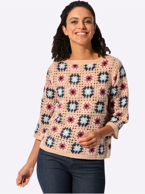 Pull Aspect Crochet - Taille Standard - Witt - Kiabi Pull Aspect Crochet - Taille Standard - Witt - Kiabi