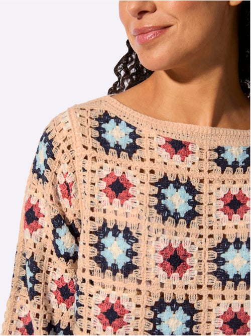 Pull Aspect Crochet - Taille Standard - Witt - Kiabi Pull Aspect Crochet - Taille Standard - Witt - Kiabi
