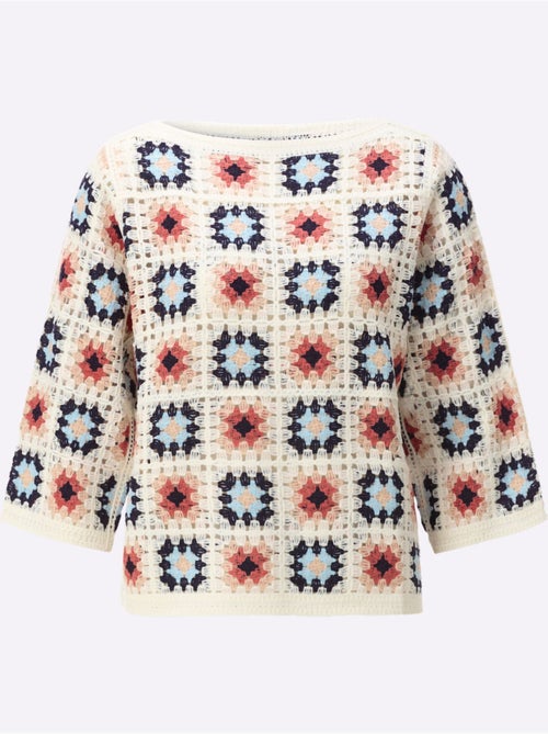 Pull Aspect Crochet - Taille Standard - Witt - Kiabi Pull Aspect Crochet - Taille Standard - Witt - Kiabi
