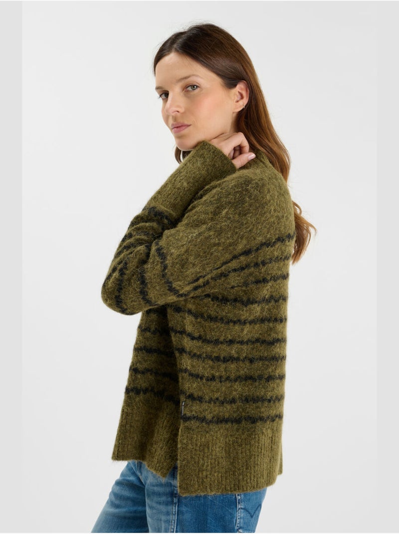 Pull AUGUST 'Le Temps Des Cerises' Kaki - Kiabi