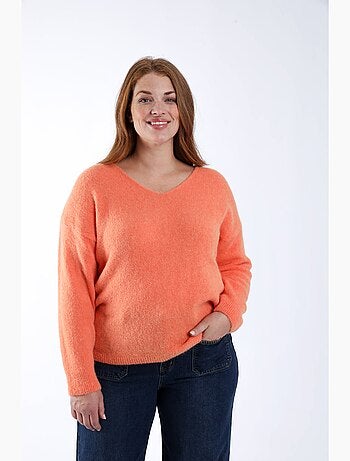 Pull avec alpaga uni PAPRIKA