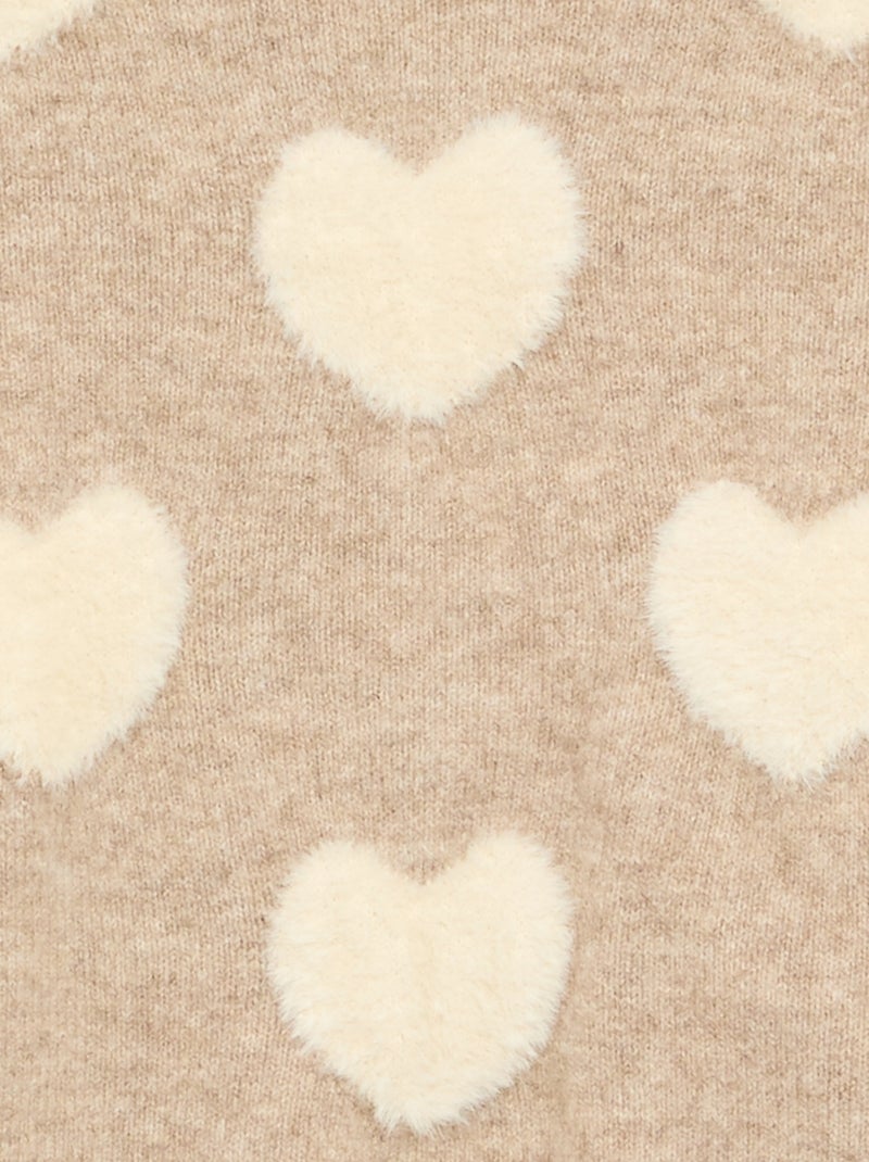 Pull avec animations all over Beige - Kiabi