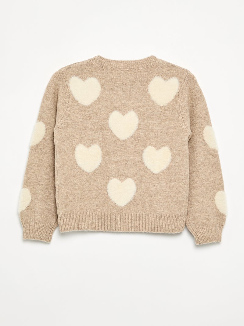 Pull avec animations all over Beige - Kiabi