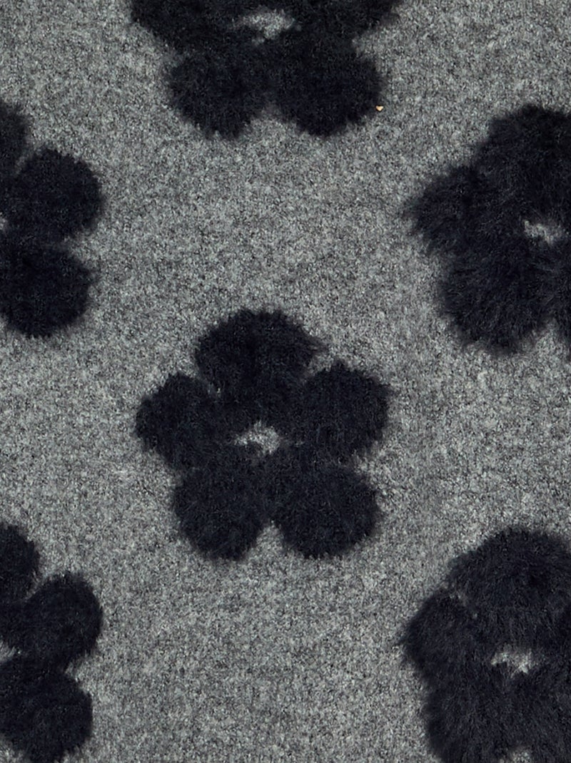 Pull avec animations all over Gris - Kiabi
