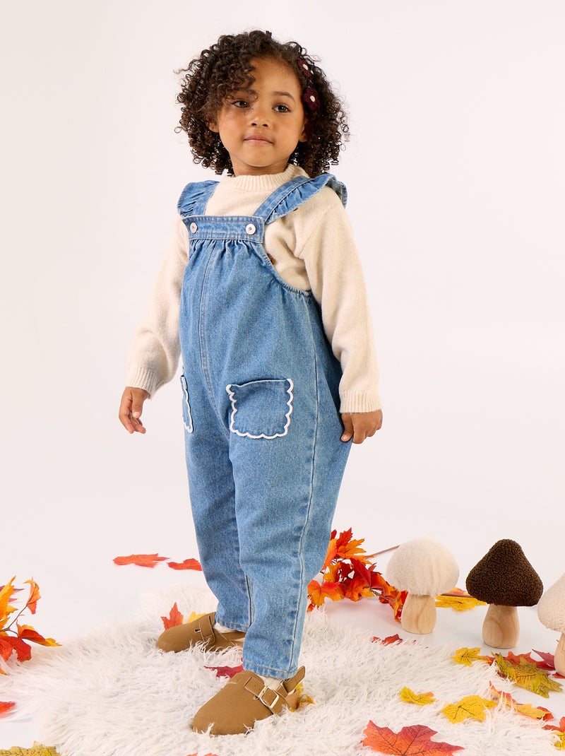 Pull avec animations 'cœurs' Beige - Kiabi