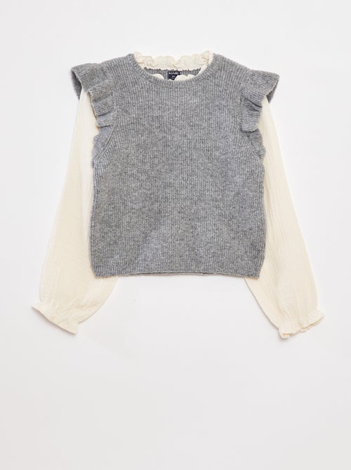 Pull avec blouse 2-en-1 - Kiabi