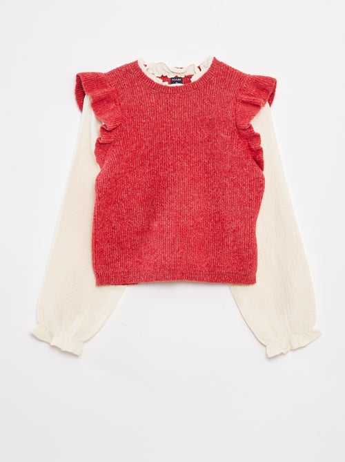 Pull avec blouse 2-en-1 - Kiabi