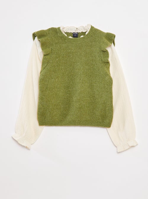 Pull avec blouse 2-en-1 - Kiabi
