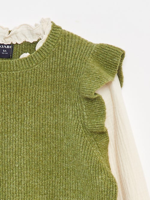 Pull avec blouse 2-en-1 - Kiabi