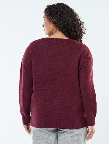 Pull avec boutons fantaisies à l'épaule