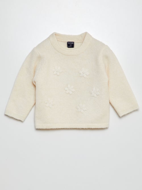 Pull avec broderie fleurie - Kiabi