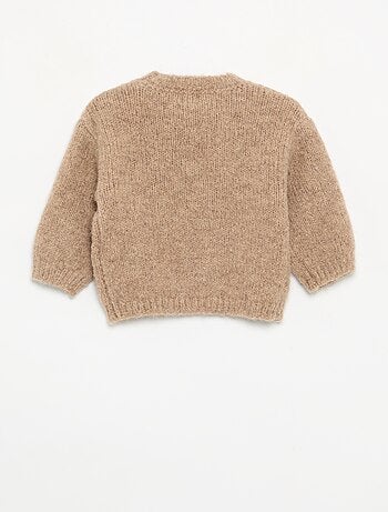 Pull avec broderies 'marguerites'