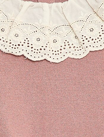 Pull avec col en voile de coton