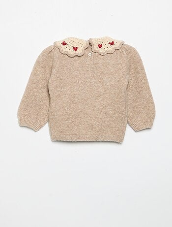 Pull avec col fantaisie