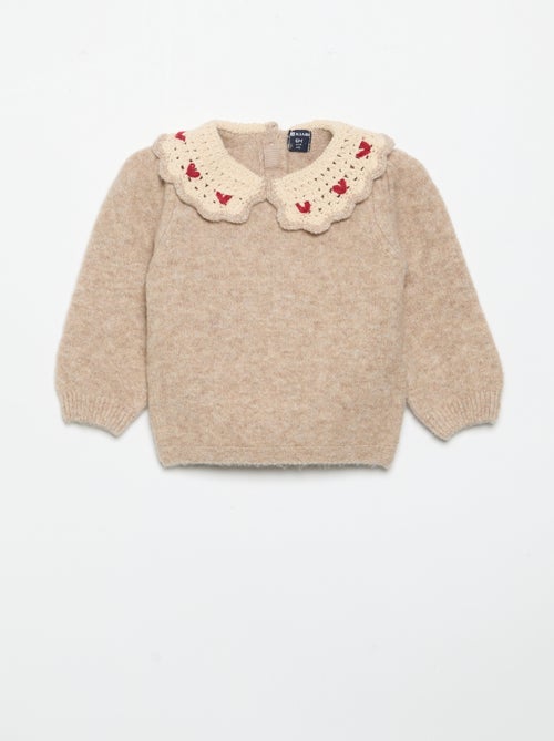 Pull avec col fantaisie - Kiabi