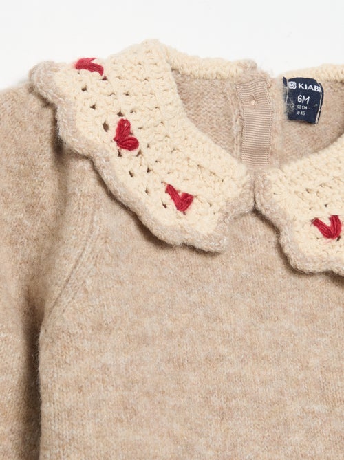 Pull avec col fantaisie - Kiabi