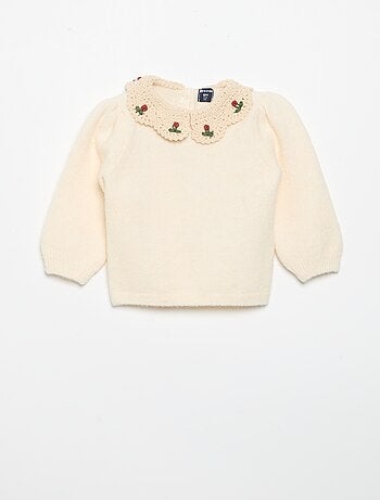 Pull avec col fantaisie