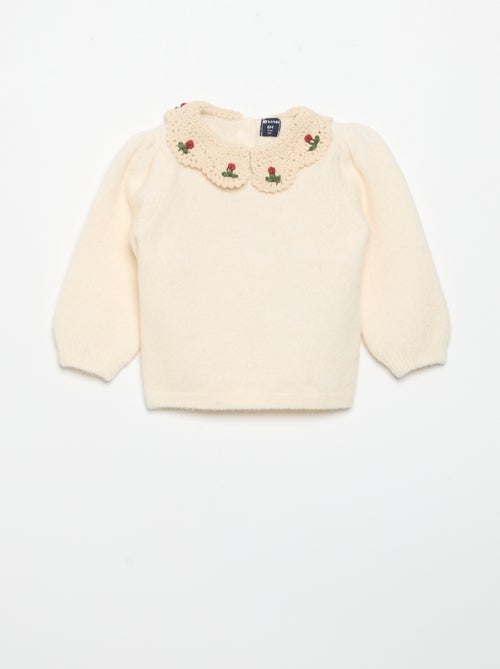 Pull avec col fantaisie - Kiabi