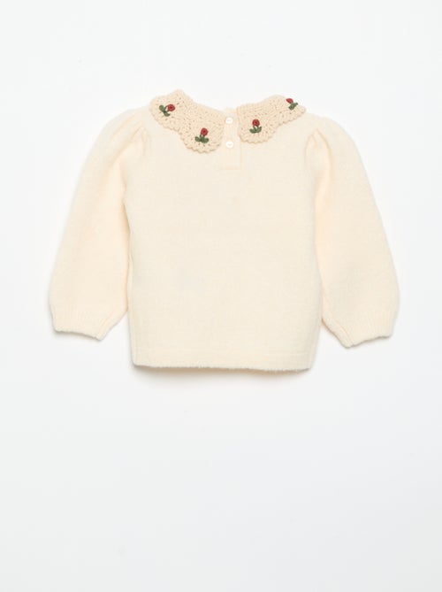 Pull avec col fantaisie - Kiabi