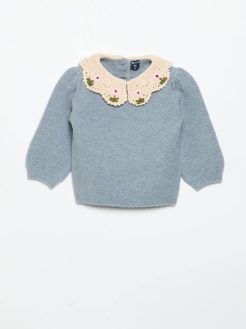 Pull avec col fantaisie - Kiabi