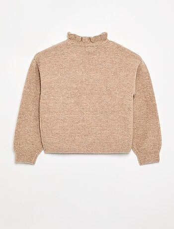 Pull avec col montant ondulé