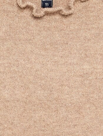 Pull avec col montant ondulé