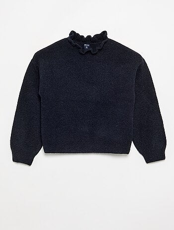 Pull avec col montant ondulé