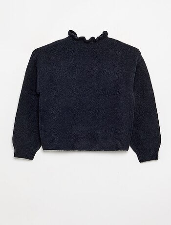 Pull avec col montant ondulé