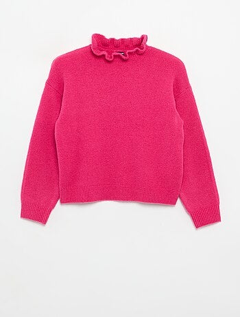 Pull avec col montant ondulé
